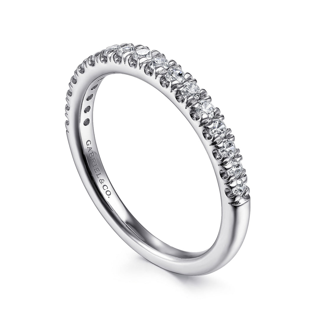 Gabriel & Co. LR51760W45JJ 14K White Gold Diamond Stackable Band