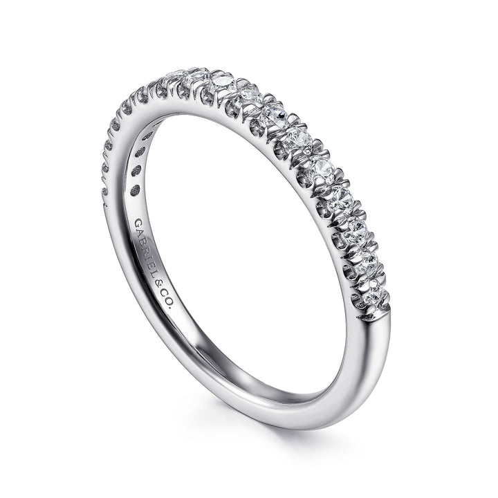 Gabriel & Co. LR51760W45JJ 14K White Gold Diamond Stackable Band