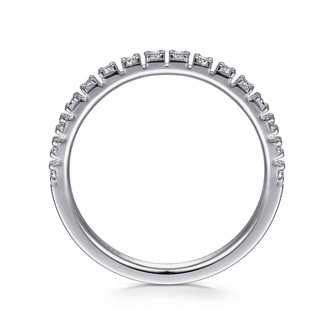 Gabriel & Co. LR51763W45JJ 14K White Gold Diamond Stackable Band