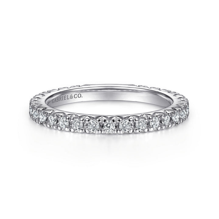 Gabriel & Co. LR51766W45JJ 14K White Gold Diamond Stackable Ring
