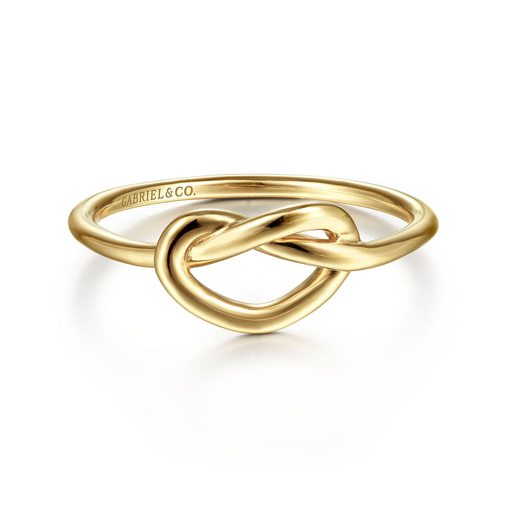 Gabriel & Co. LR51803Y4JJJ 14K Yellow Gold Twisted Heart Pretzel Ring