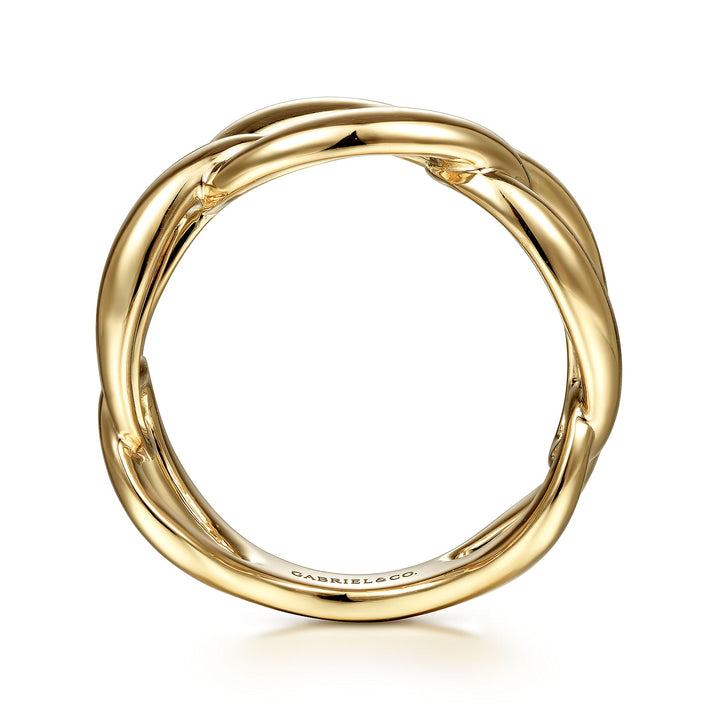 Gabriel & Co. LR51880Y4JJJ 14K Yellow Gold Chain Link Ring
