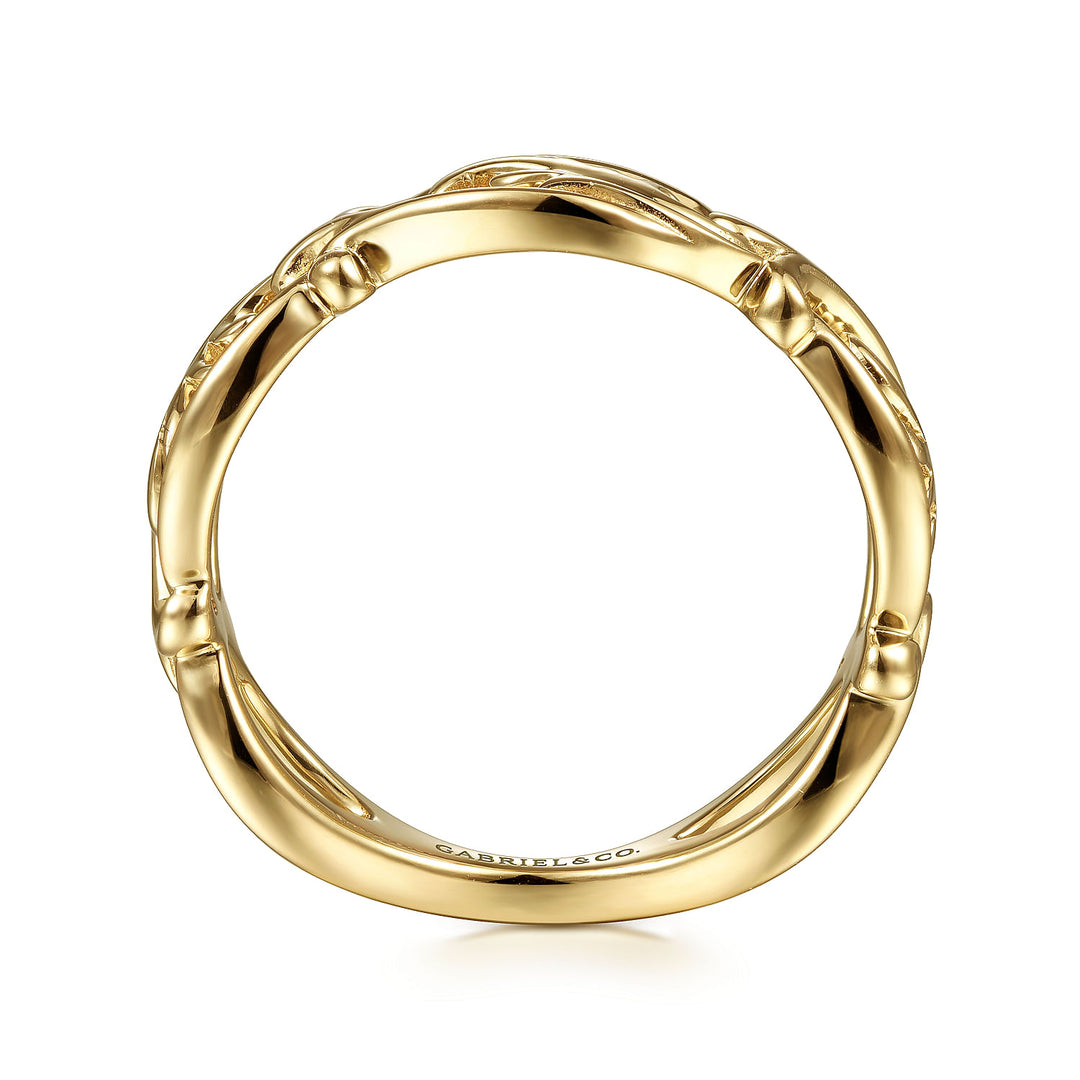 Gabriel & Co. LR51916Y4JJJ 14K Yellow Gold Filigree Floral Ring