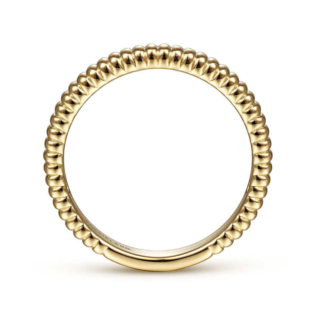 Gabriel & Co. LR51928Y4JJJ 14K Yellow Gold Textured Stackable Ring
