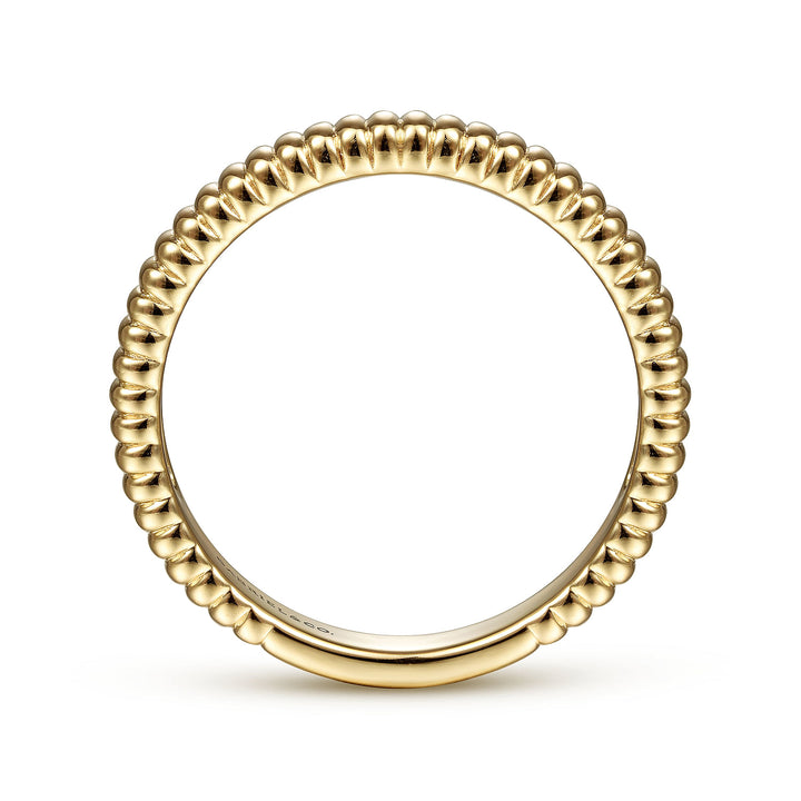 Gabriel & Co. LR51928Y4JJJ 14K Yellow Gold Textured Stackable Ring