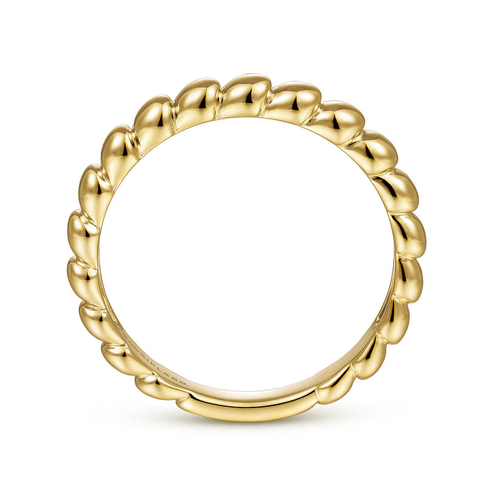 Gabriel & Co. LR51945Y4JJJ 14K Yellow Gold Bujukan Bead Ring
