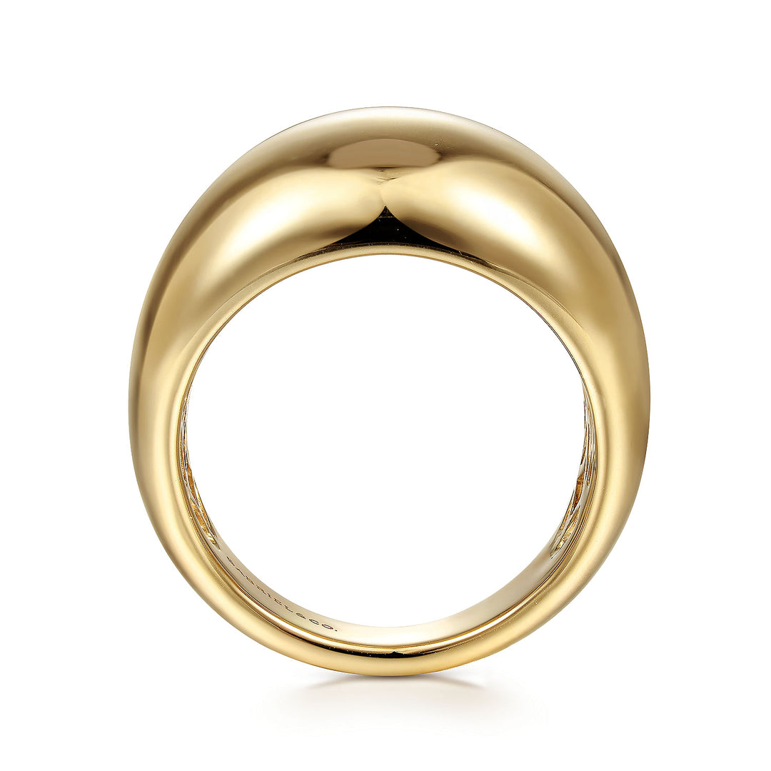 Gabriel & Co. LR51947Y4JJJ 14K Yellow Gold High Polished Dome Ring
