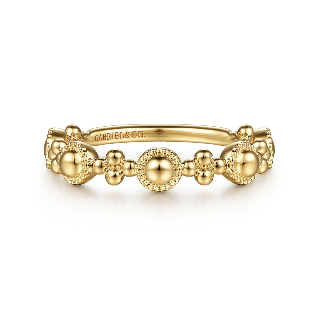 Gabriel & Co. LR52150Y4JJJ 14K Yellow Gold Bujukan Station Delicate Ring