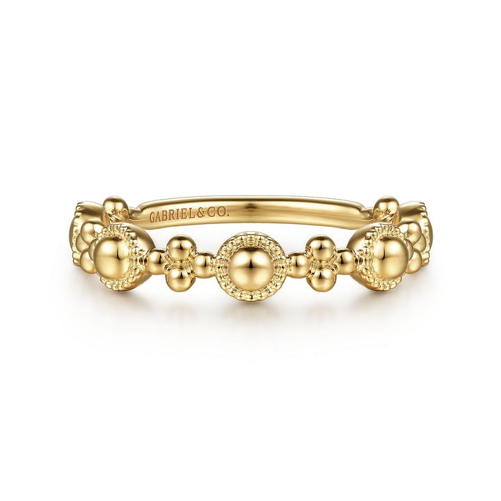 Gabriel & Co. LR52150Y4JJJ 14K Yellow Gold Bujukan Station Delicate Ring