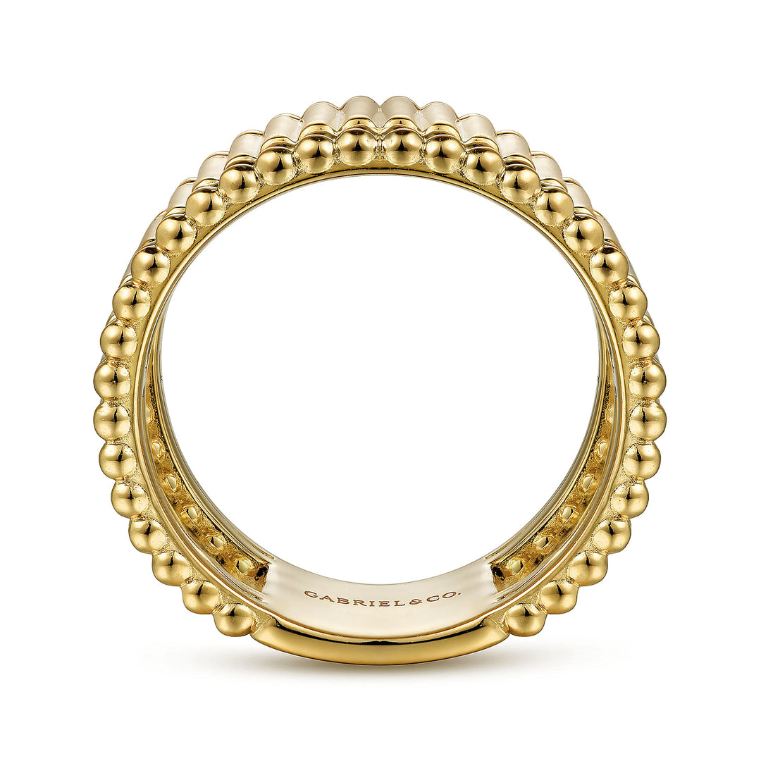 Gabriel & Co. LR52152Y4JJJ 14K Yellow Gold Wide Bujukan Ring