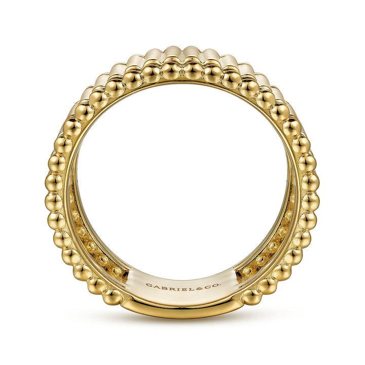 Gabriel & Co. LR52152Y4JJJ 14K Yellow Gold Wide Bujukan Ring