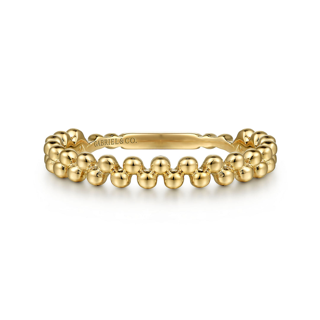 Gabriel & Co. LR52160Y4JJJ 14K Yellow Gold Double Row Bujukan Ring