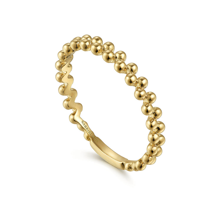 Gabriel & Co. LR52160Y4JJJ 14K Yellow Gold Double Row Bujukan Ring