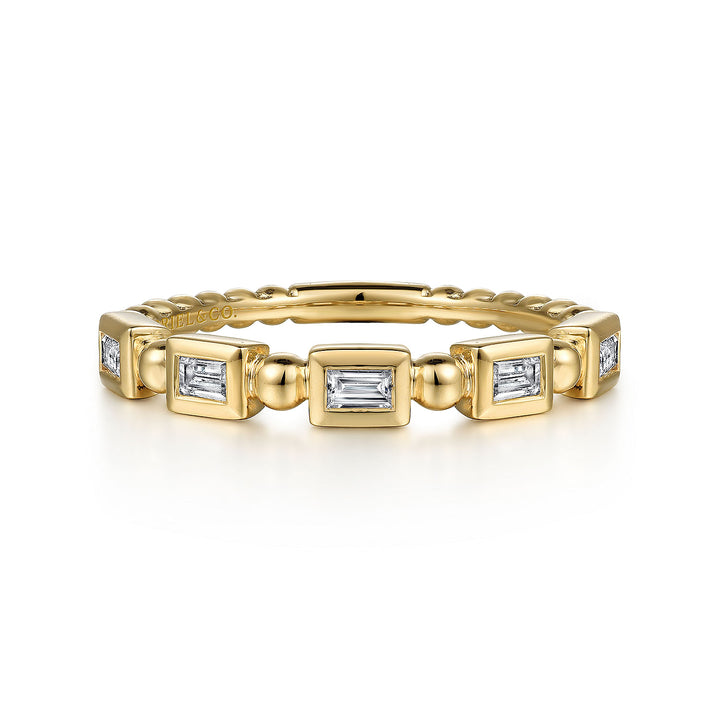 Gabriel & Co. LR52164Y43JJ 14K Yellow Gold Diamond Geometric Ring