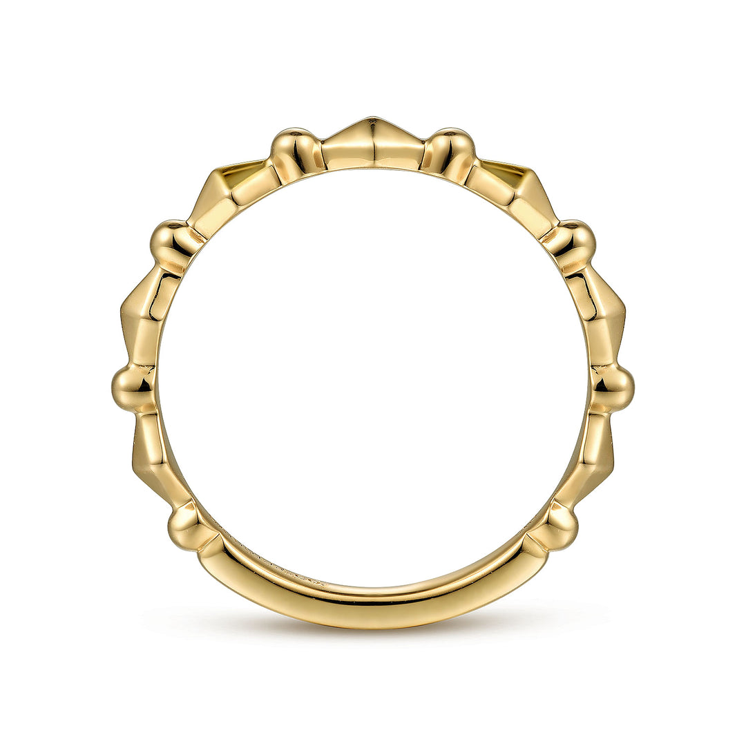 Gabriel & Co. LR52171Y4JJJ 14K Yellow Gold Geometric Station Ring
