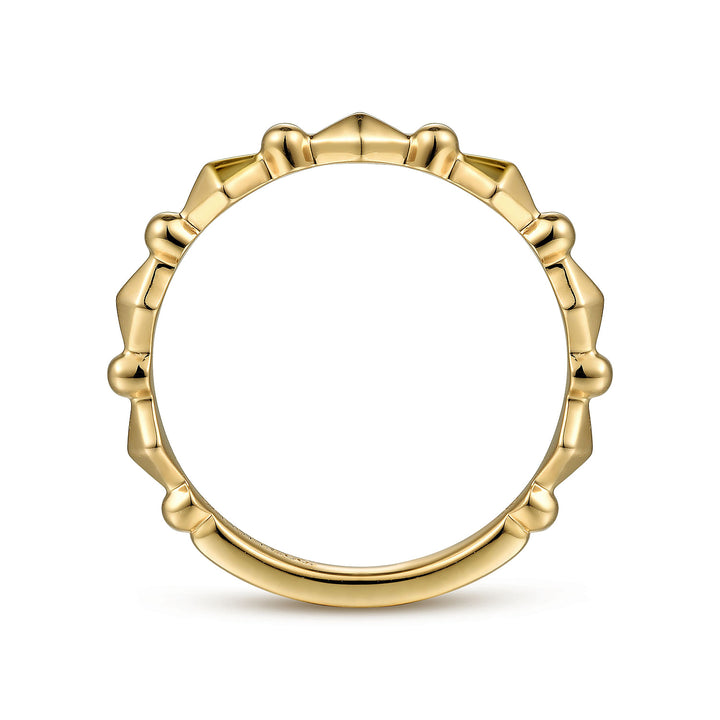 Gabriel & Co. LR52171Y4JJJ 14K Yellow Gold Geometric Station Ring
