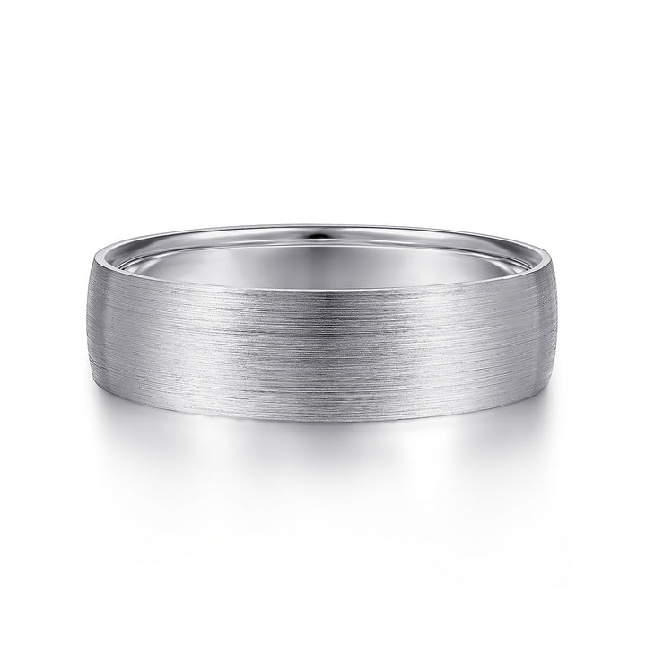 Gabriel & Co. MBL0156 60W4JJJ 14K White Gold 6mm   Satin Finish Men's Wedding Band