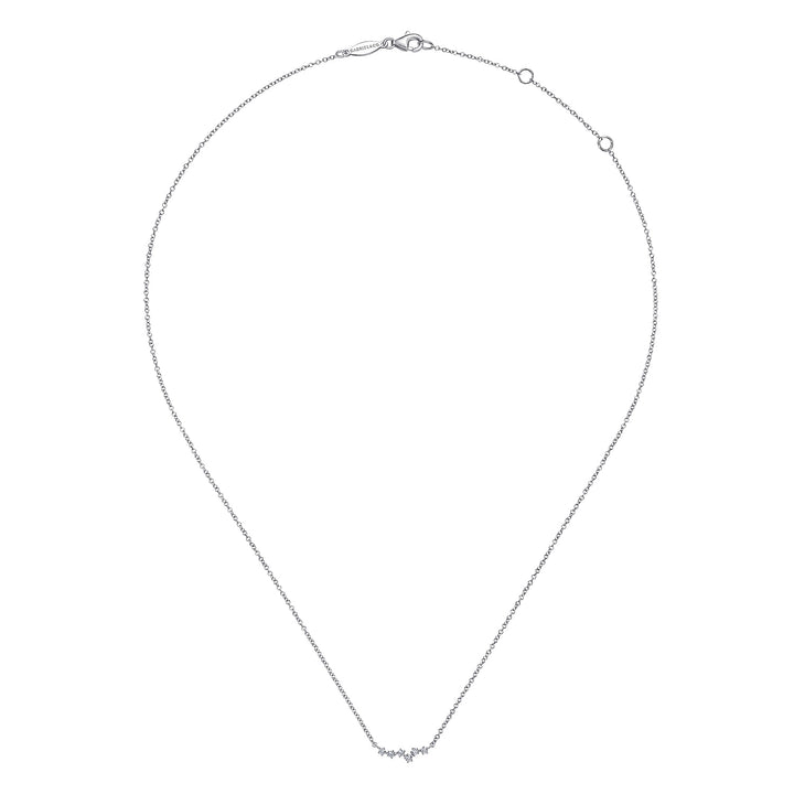 Gabriel & Co. NK6118W45JJ 14K White Gold Diamond Constellation Necklace
