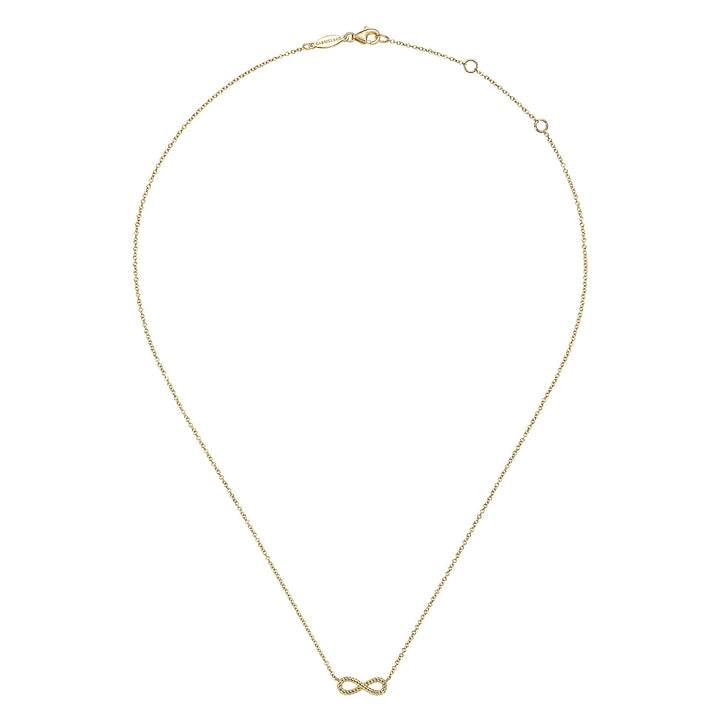 Gabriel & Co. NK6404Y4JJJ 14K Yellow Gold Twisted Rope Infinity Pendant Necklace