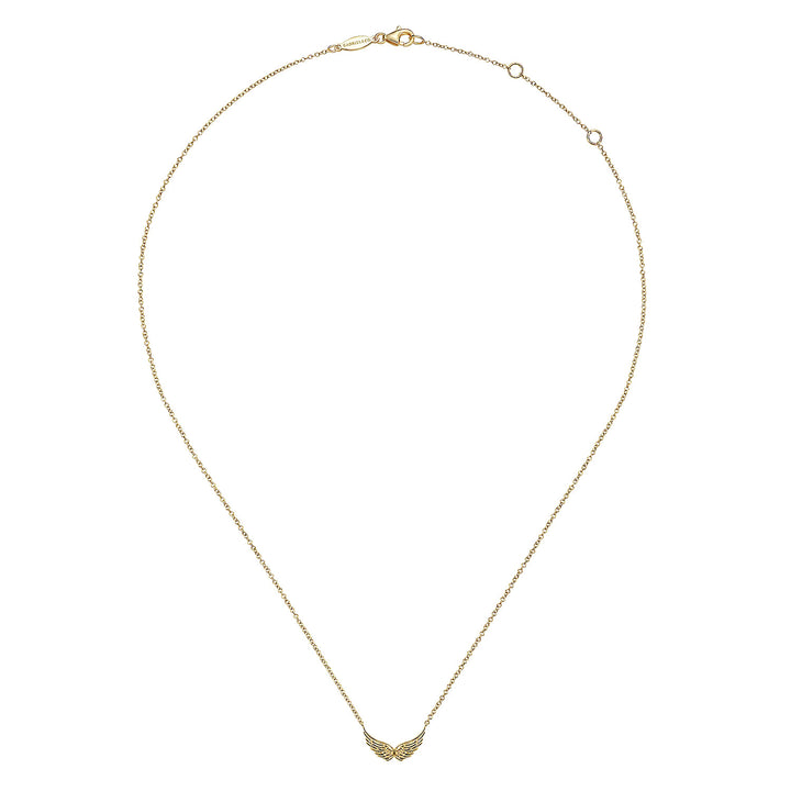 Gabriel & Co. NK6477Y4JJJ 14K Yellow Gold Wings Necklace