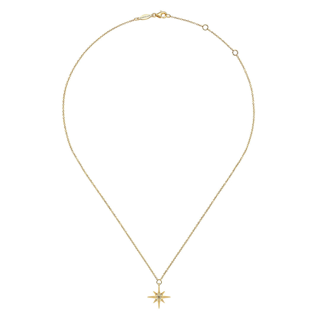 Gabriel & Co. NK6524Y4JJJ 14K Yellow Gold Star Pendant Necklace