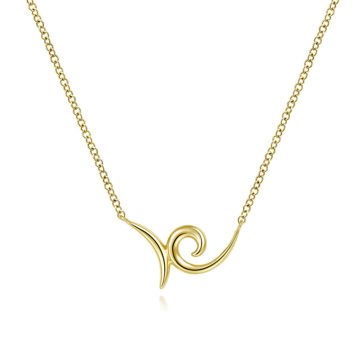 Gabriel & Co. NK6530Y4JJJ 14K Yellow Gold Swirl Pendant Necklace