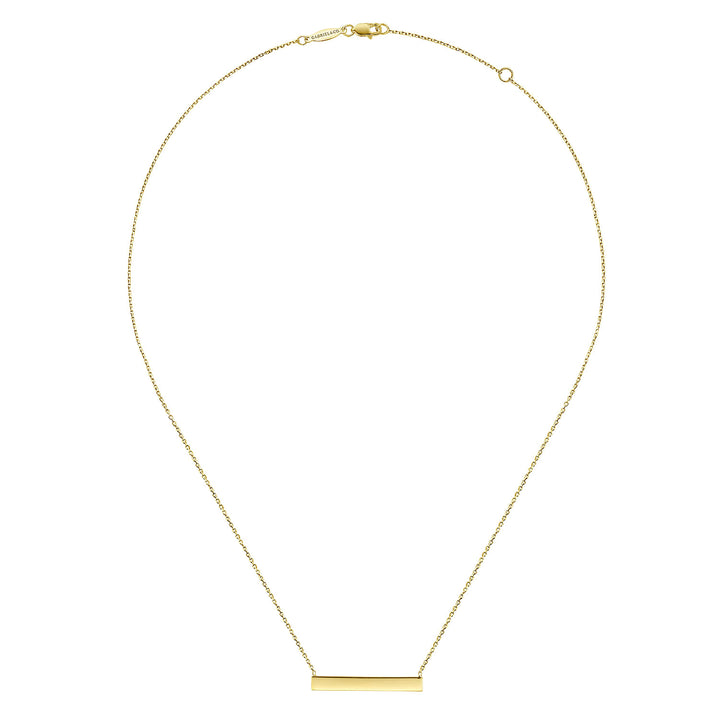 Gabriel & Co. NK6600Y4JJJ 14K Yellow Gold Smooth Bar Necklace