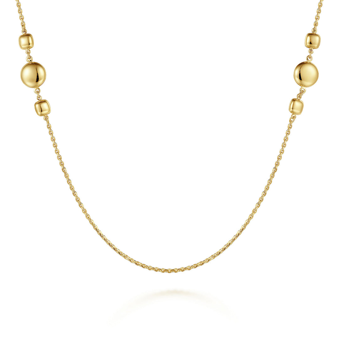 Gabriel & Co. NK6709Y4JJJ 32 inch 14K Yellow Gold Station Necklace