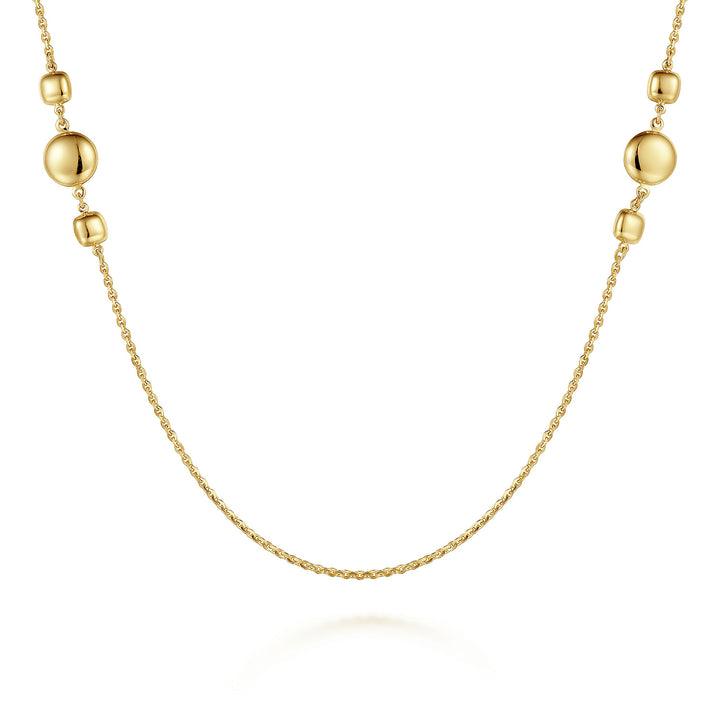 Gabriel & Co. NK6709Y4JJJ 32 inch 14K Yellow Gold Station Necklace