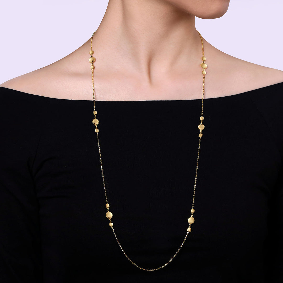 Gabriel & Co. NK6709Y4JJJ 32 inch 14K Yellow Gold Station Necklace