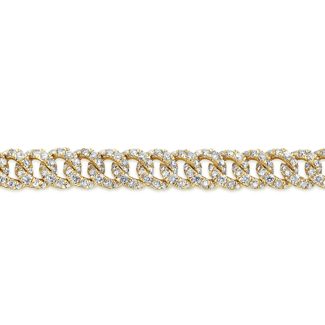 Gabriel & Co. TB4034Y45JJ 14K Yellow Gold Diamond Link Tennis Bracelet