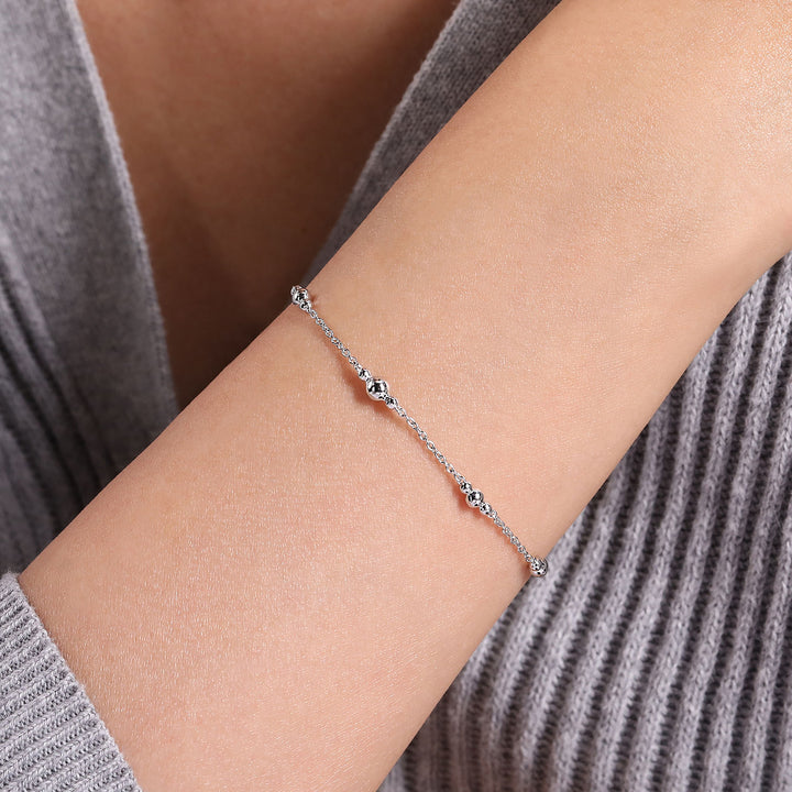 Gabriel & Co. TB4480SVJJJ Sterling Silver Beaded Bracelet
