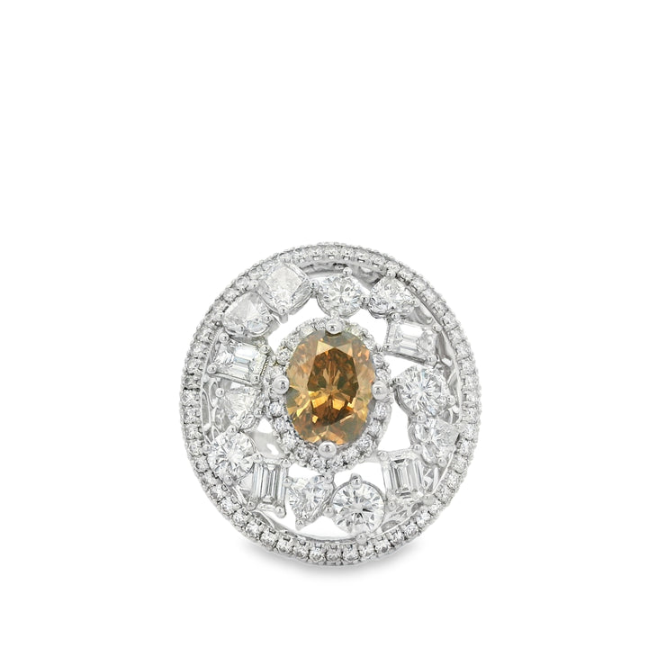 Estate Desert Diamond Oval Cluster Cocktail Ring