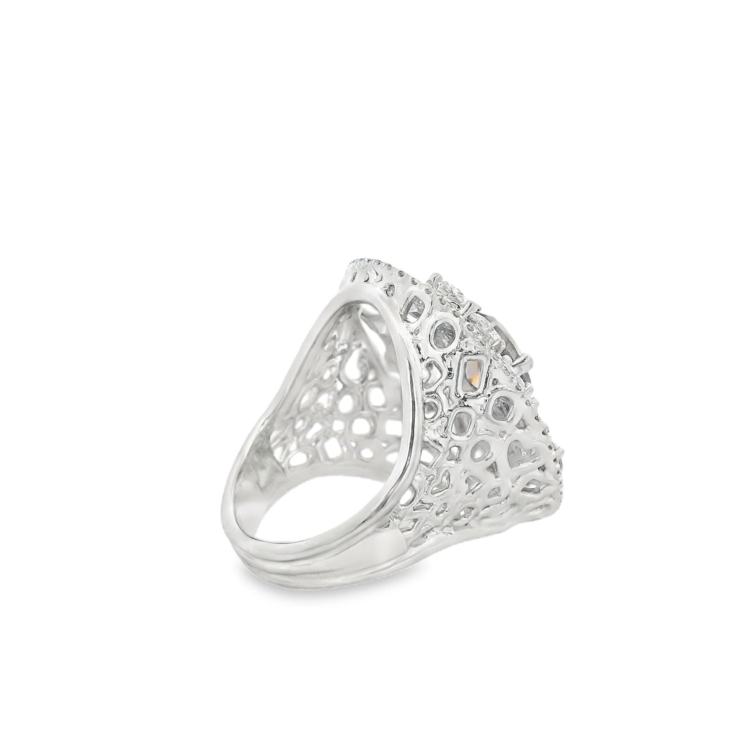 Estate Desert Diamond Oval Cluster Cocktail Ring
