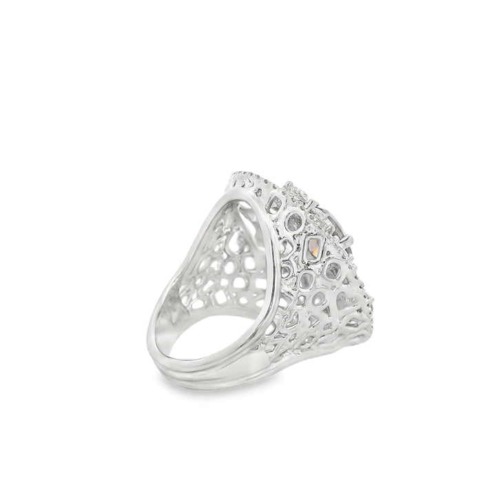 Estate Desert Diamond Oval Cluster Cocktail Ring