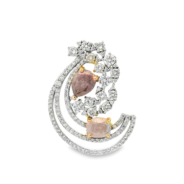 Estate Desert Diamond Cluster Earrings