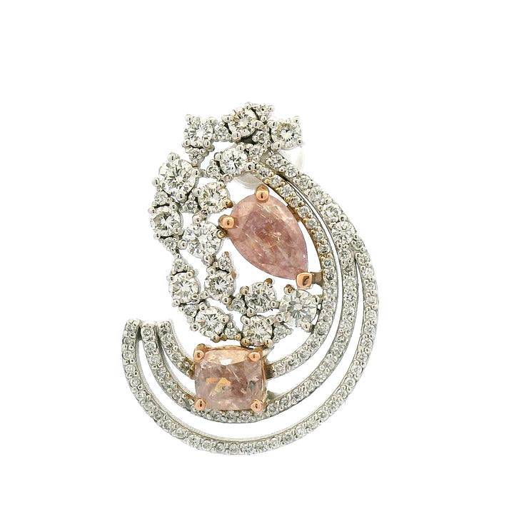 Estate Desert Diamond Cluster Earrings
