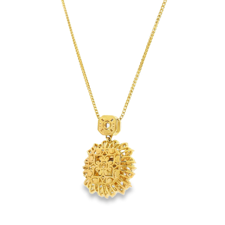 Estate Desert Diamond Asscher-Cut Pendant Necklace