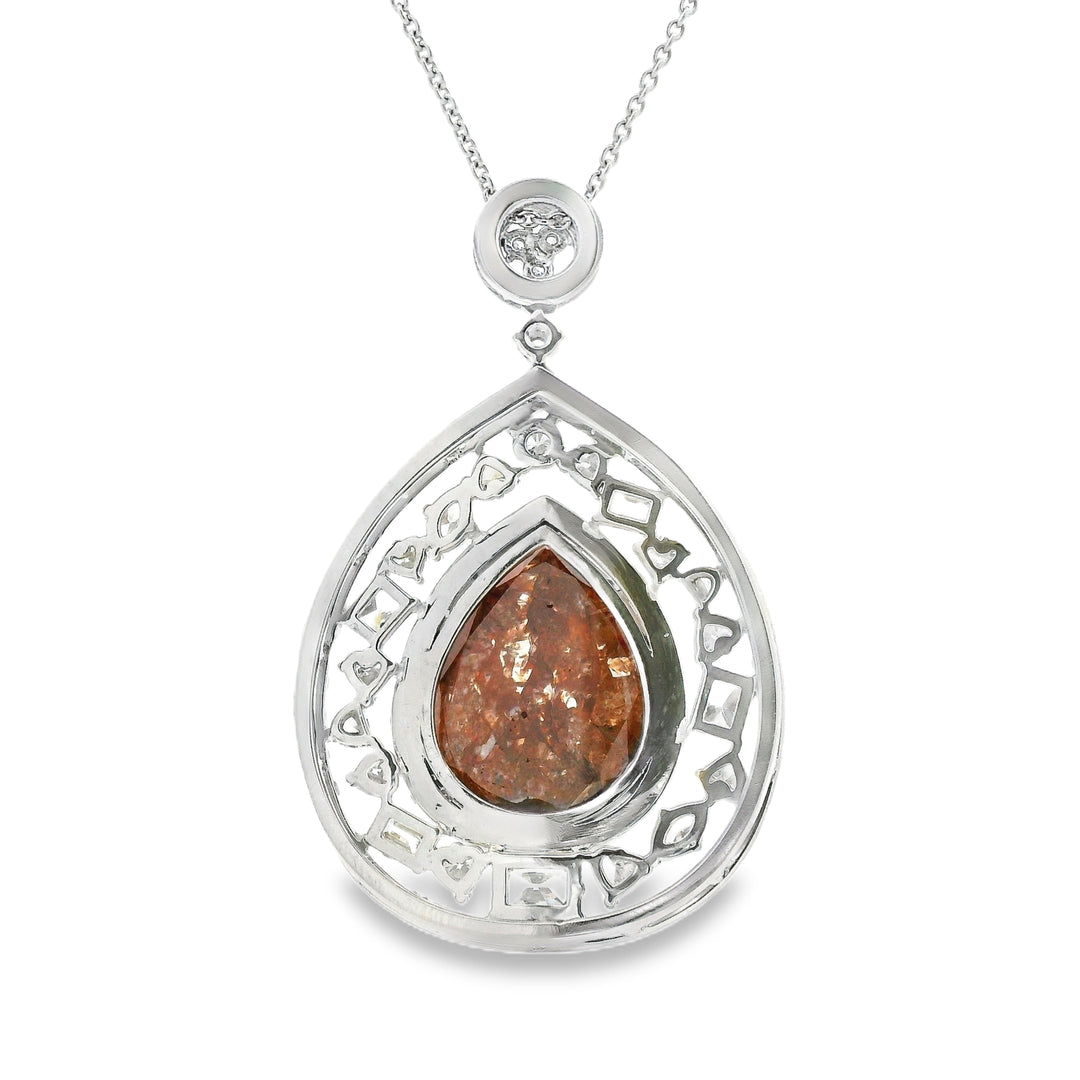 Estate Desert Diamond Pear Cluster Necklace