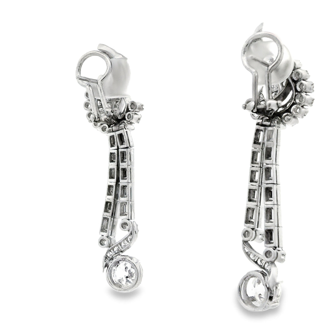 Estate Diamond Drop Earrings