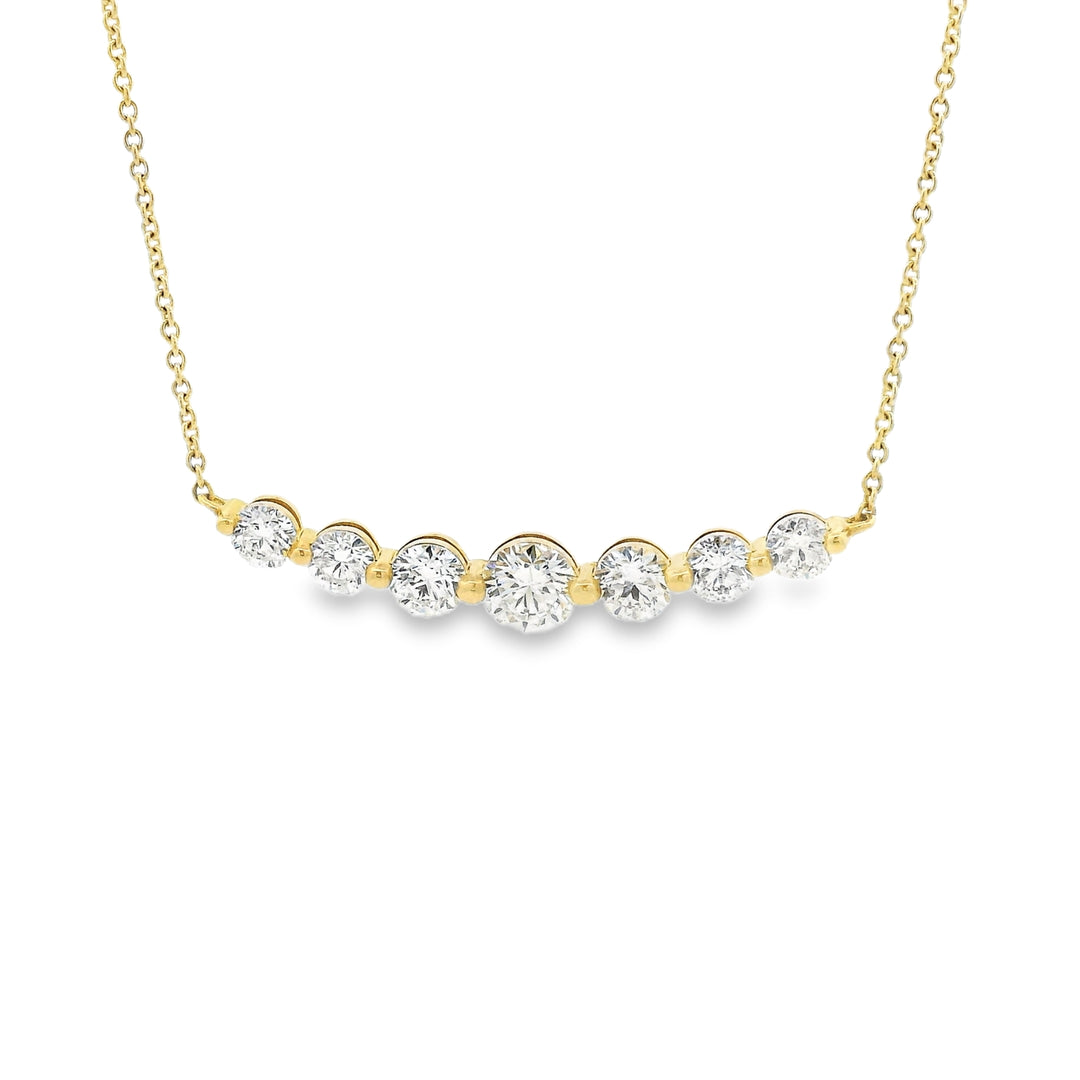 Smile Diamond Necklace in Yellow Gold