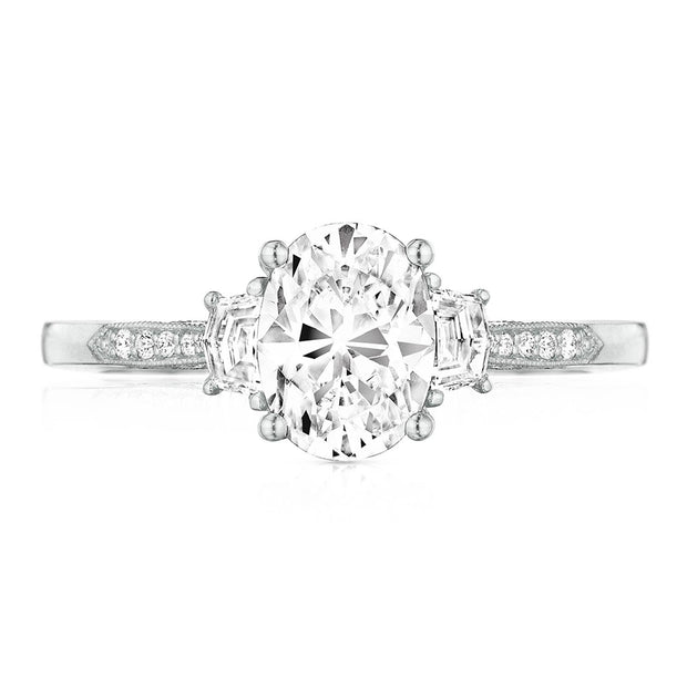 Oval 3-Stone Engagement Ring