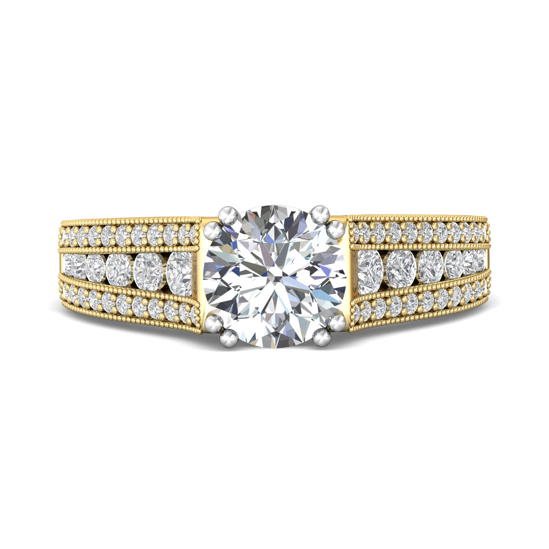 18K Gold White/Yellow Encore Engagement Ring from the Encore collection - CC05RD_18KWY_Rd_7.5_Prm_H-I_SI1