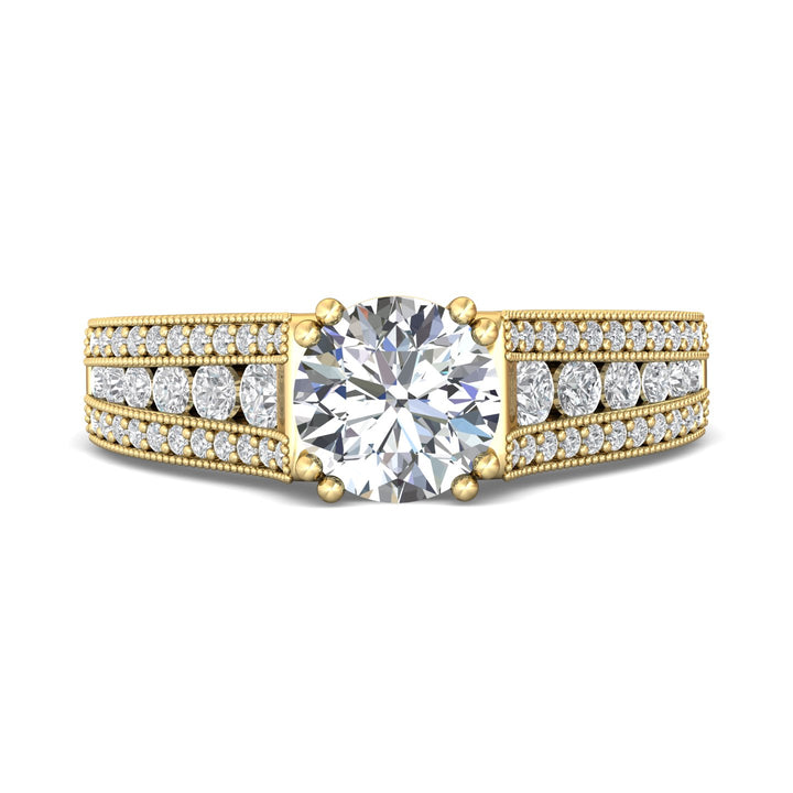 18K Gold Yellow Encore Engagement Ring from the Encore collection - CC05RD_18KY_Rd_7.5_Prm_H-I_SI1