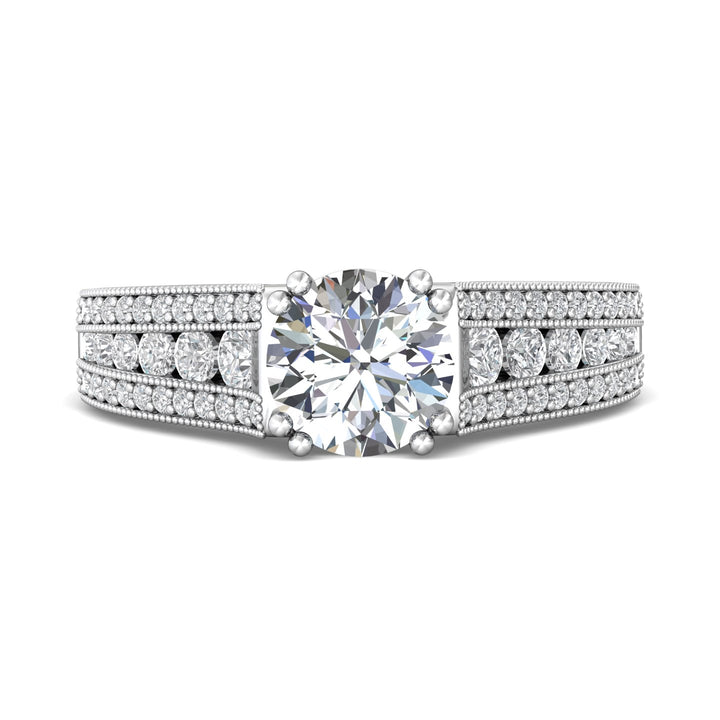 Platinum White Encore Engagement Ring from the Encore collection - CC05RD_PlatW_Rd_7.5_Prm_H-I_SI1