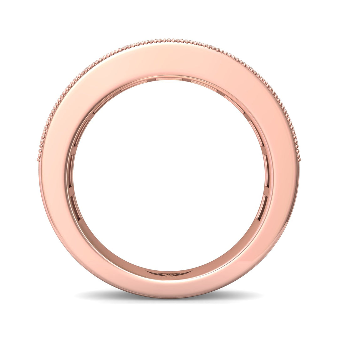 14K Gold Pink Channel/Shared Prong Wedding Band from the Channel/Shared Prong collection - CC05WBRD_14KP