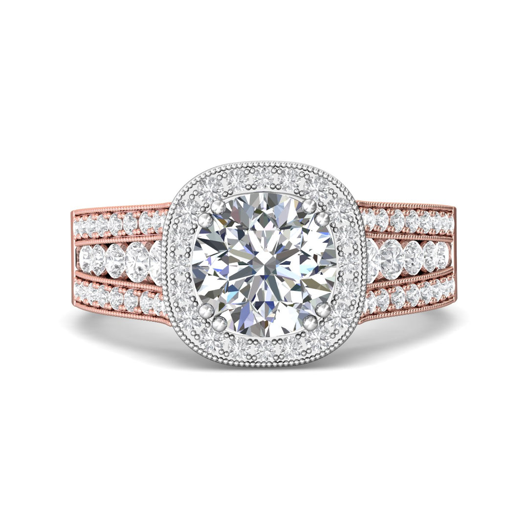 18K Gold White/Pink Encore Engagement Ring from the Encore collection - CC06RD_18KWP_Rd_7.5_Prm_H-I_SI1