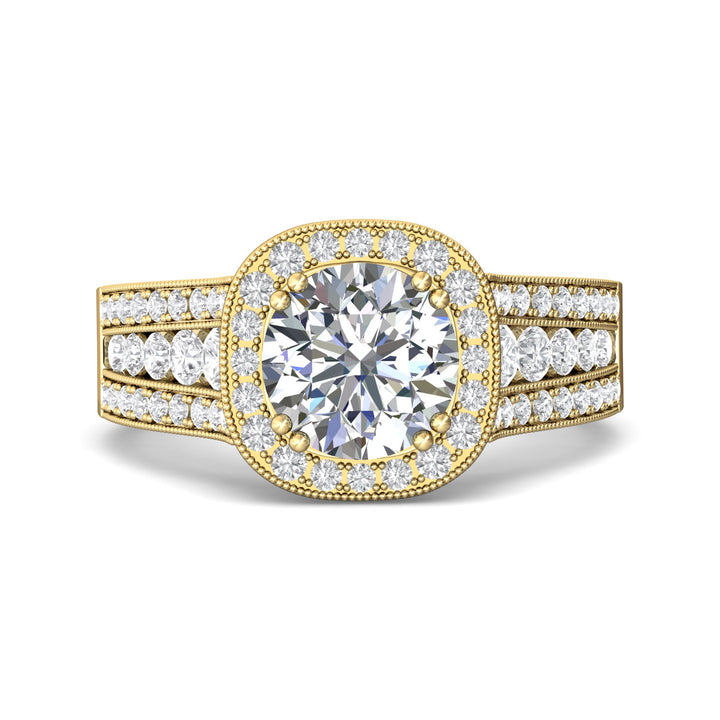 18K Gold Yellow Encore Engagement Ring from the Encore collection - CC06RD_18KY_Rd_7.5_Prm_H-I_SI1