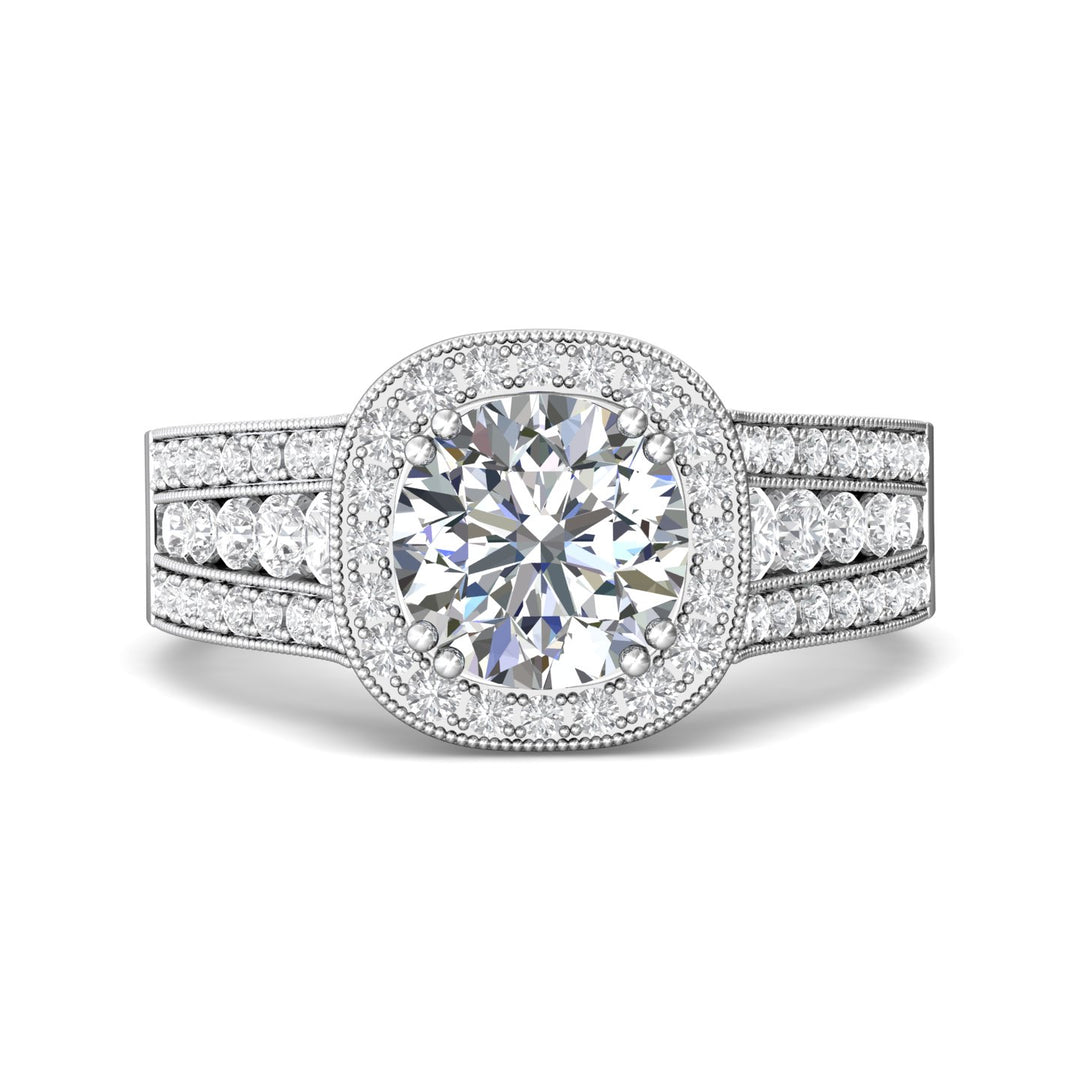 Platinum White Encore Engagement Ring from the Encore collection - CC06RD_PlatW_Rd_7.5_Prm_H-I_SI1