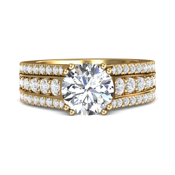 14K Gold Yellow Encore Engagement Ring from the Encore collection - CC09_14KY_Rd_8.5_Prm_H-I_SI1